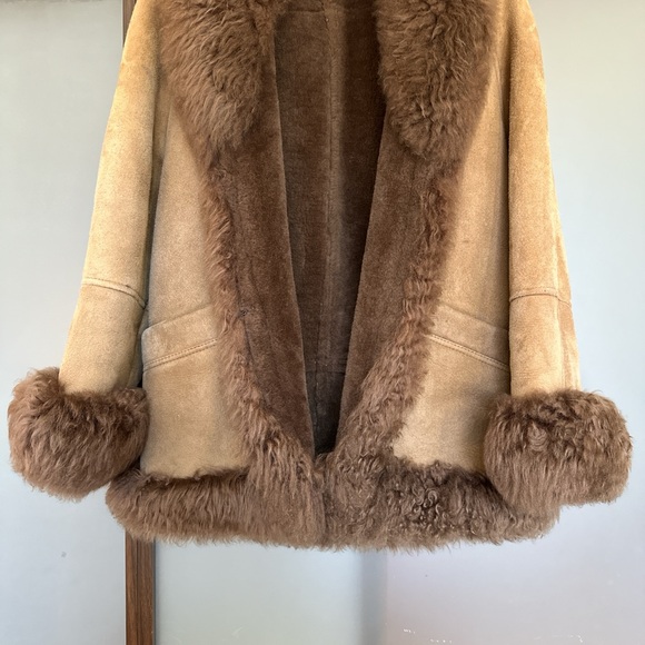 Vintage Genuine Suede Sheepskin Shearling jacket - Picture 2 of 8